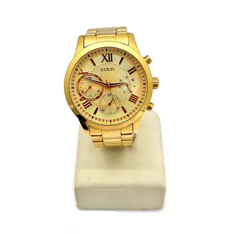 Guess Solar Yellow Gold-tone Ladies Watch- W1070L2